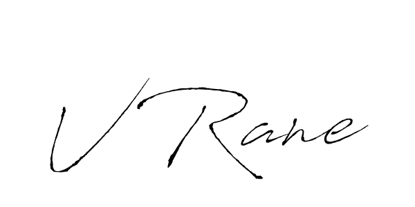 Create a beautiful signature design for name V Rane. With this signature (Antro_Vectra) fonts, you can make a handwritten signature for free. V Rane signature style 6 images and pictures png