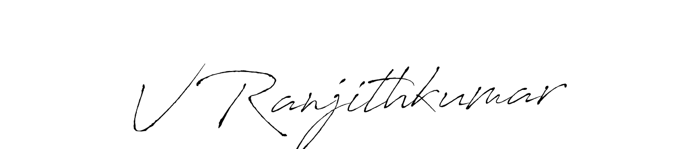 Also You can easily find your signature by using the search form. We will create V Ranjithkumar name handwritten signature images for you free of cost using Antro_Vectra sign style. V Ranjithkumar signature style 6 images and pictures png