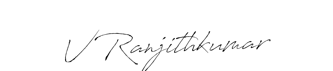 Similarly Antro_Vectra is the best handwritten signature design. Signature creator online .You can use it as an online autograph creator for name V Ranjithkumar. V Ranjithkumar signature style 6 images and pictures png