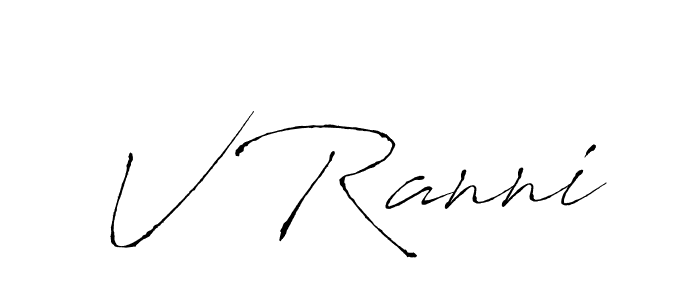 Create a beautiful signature design for name V Ranni. With this signature (Antro_Vectra) fonts, you can make a handwritten signature for free. V Ranni signature style 6 images and pictures png