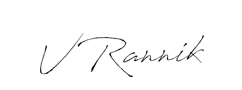 How to make V Rannik signature? Antro_Vectra is a professional autograph style. Create handwritten signature for V Rannik name. V Rannik signature style 6 images and pictures png
