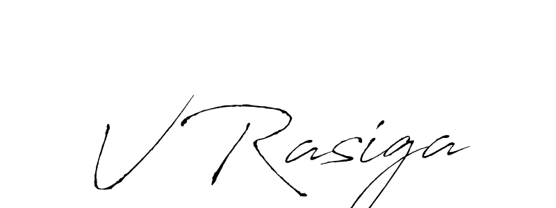 The best way (Antro_Vectra) to make a short signature is to pick only two or three words in your name. The name V Rasiga include a total of six letters. For converting this name. V Rasiga signature style 6 images and pictures png