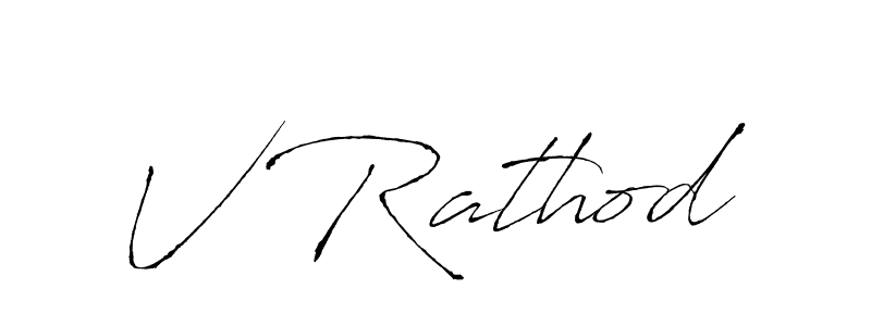 V Rathod stylish signature style. Best Handwritten Sign (Antro_Vectra) for my name. Handwritten Signature Collection Ideas for my name V Rathod. V Rathod signature style 6 images and pictures png