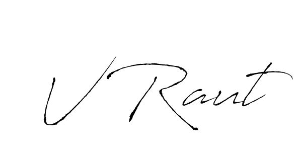 Design your own signature with our free online signature maker. With this signature software, you can create a handwritten (Antro_Vectra) signature for name V Raut. V Raut signature style 6 images and pictures png