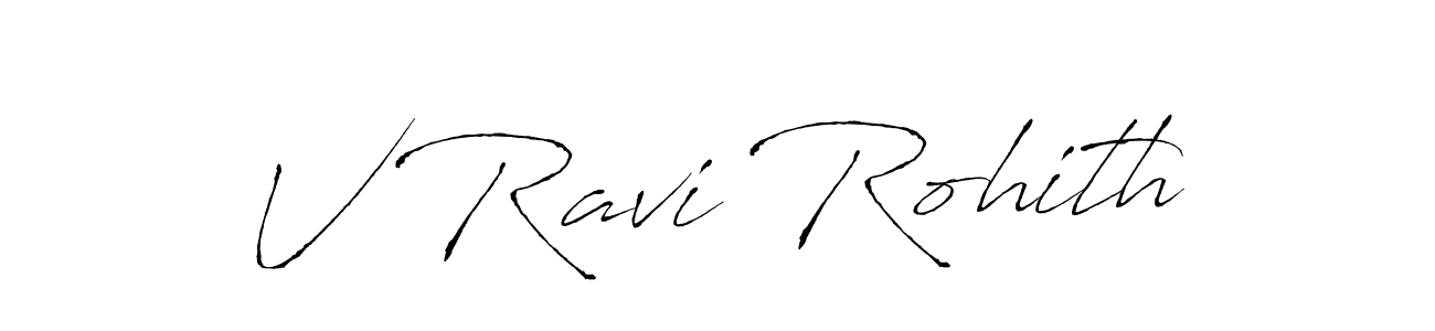 Use a signature maker to create a handwritten signature online. With this signature software, you can design (Antro_Vectra) your own signature for name V Ravi Rohith. V Ravi Rohith signature style 6 images and pictures png