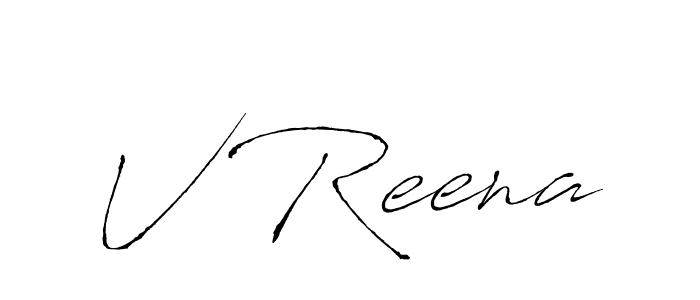 Similarly Antro_Vectra is the best handwritten signature design. Signature creator online .You can use it as an online autograph creator for name V Reena. V Reena signature style 6 images and pictures png