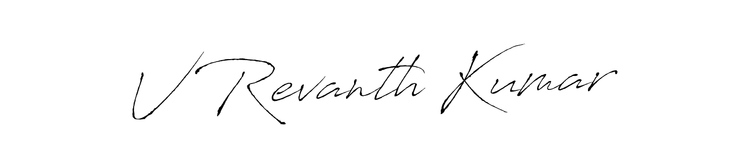 You should practise on your own different ways (Antro_Vectra) to write your name (V Revanth Kumar) in signature. don't let someone else do it for you. V Revanth Kumar signature style 6 images and pictures png