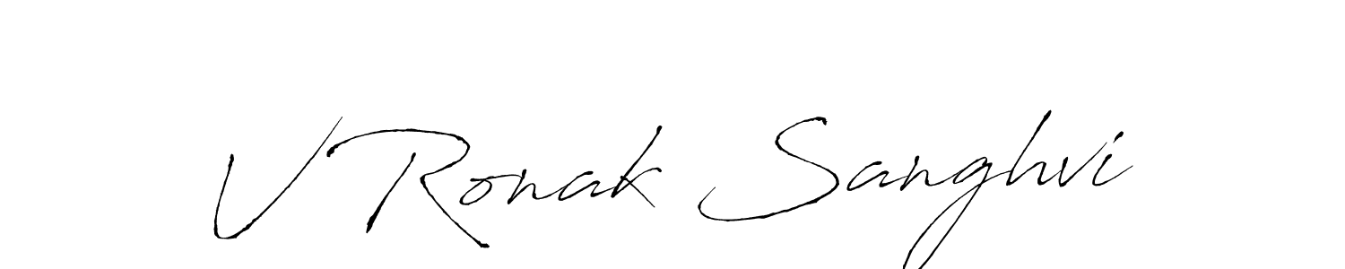 It looks lik you need a new signature style for name V Ronak Sanghvi. Design unique handwritten (Antro_Vectra) signature with our free signature maker in just a few clicks. V Ronak Sanghvi signature style 6 images and pictures png