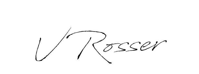 V Rosser stylish signature style. Best Handwritten Sign (Antro_Vectra) for my name. Handwritten Signature Collection Ideas for my name V Rosser. V Rosser signature style 6 images and pictures png