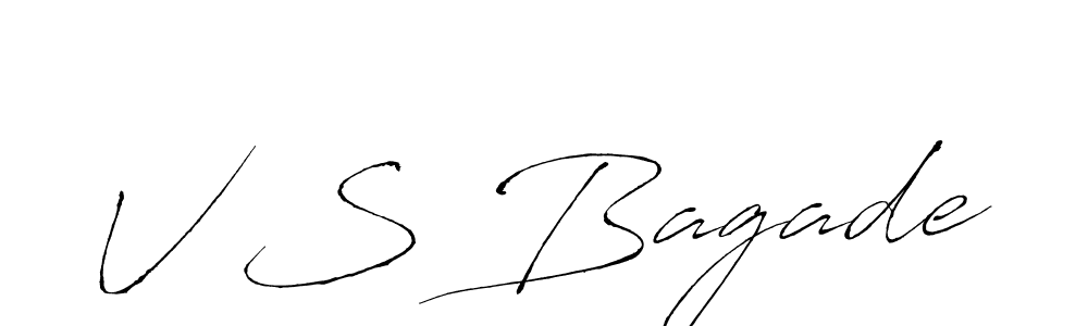 Create a beautiful signature design for name V S Bagade. With this signature (Antro_Vectra) fonts, you can make a handwritten signature for free. V S Bagade signature style 6 images and pictures png