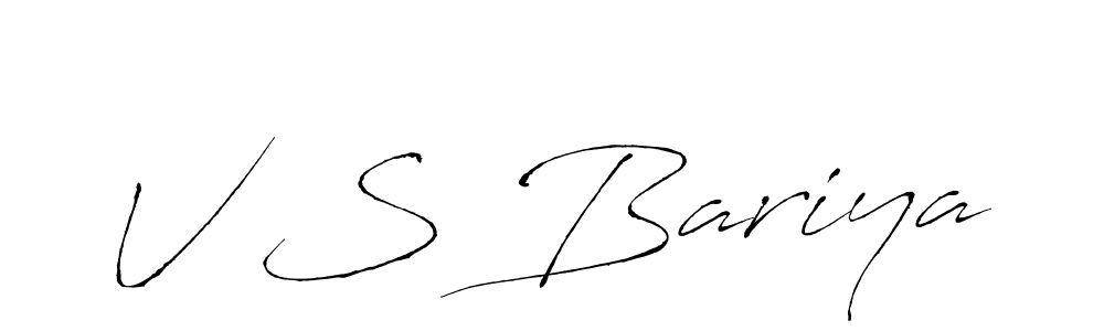 Use a signature maker to create a handwritten signature online. With this signature software, you can design (Antro_Vectra) your own signature for name V S Bariya. V S Bariya signature style 6 images and pictures png