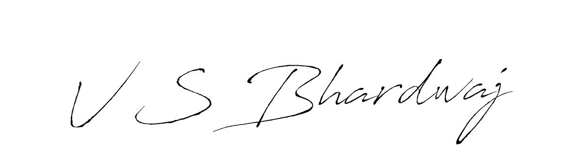 The best way (Antro_Vectra) to make a short signature is to pick only two or three words in your name. The name V S Bhardwaj include a total of six letters. For converting this name. V S Bhardwaj signature style 6 images and pictures png