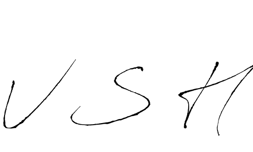 Similarly Antro_Vectra is the best handwritten signature design. Signature creator online .You can use it as an online autograph creator for name V S H. V S H signature style 6 images and pictures png