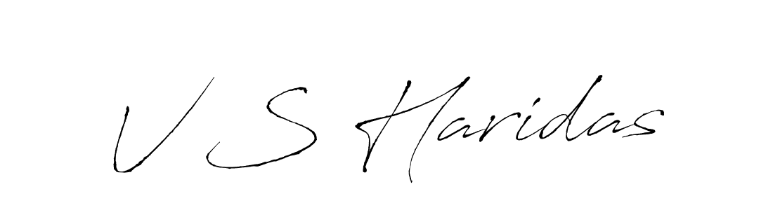 Create a beautiful signature design for name V S Haridas. With this signature (Antro_Vectra) fonts, you can make a handwritten signature for free. V S Haridas signature style 6 images and pictures png