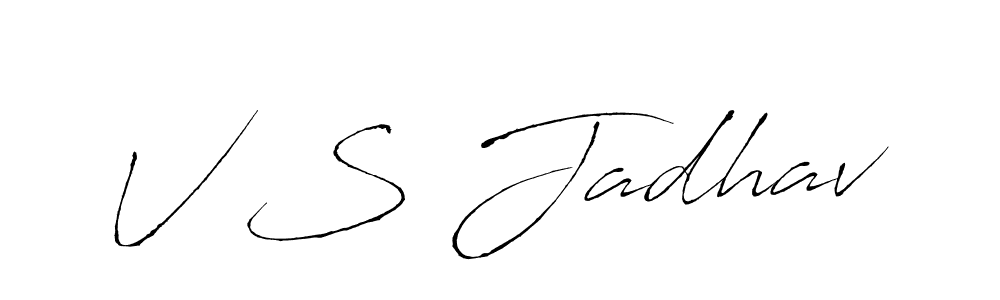 How to make V S Jadhav signature? Antro_Vectra is a professional autograph style. Create handwritten signature for V S Jadhav name. V S Jadhav signature style 6 images and pictures png