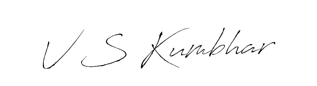Antro_Vectra is a professional signature style that is perfect for those who want to add a touch of class to their signature. It is also a great choice for those who want to make their signature more unique. Get V S Kumbhar name to fancy signature for free. V S Kumbhar signature style 6 images and pictures png