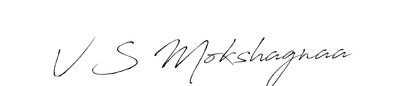 This is the best signature style for the V S Mokshagnaa name. Also you like these signature font (Antro_Vectra). Mix name signature. V S Mokshagnaa signature style 6 images and pictures png