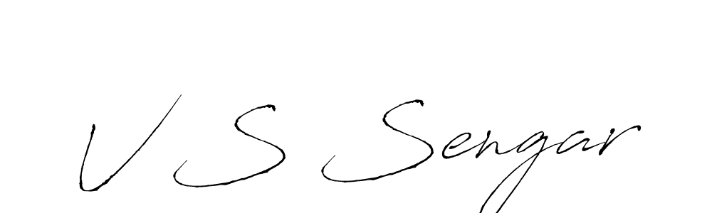 Also we have V S Sengar name is the best signature style. Create professional handwritten signature collection using Antro_Vectra autograph style. V S Sengar signature style 6 images and pictures png