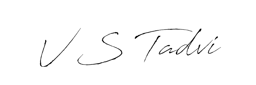 Make a beautiful signature design for name V S Tadvi. With this signature (Antro_Vectra) style, you can create a handwritten signature for free. V S Tadvi signature style 6 images and pictures png