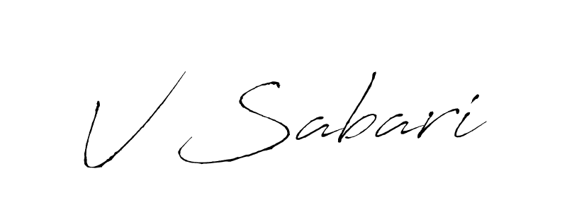 How to make V Sabari name signature. Use Antro_Vectra style for creating short signs online. This is the latest handwritten sign. V Sabari signature style 6 images and pictures png