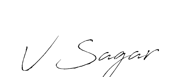 Also we have V Sagar name is the best signature style. Create professional handwritten signature collection using Antro_Vectra autograph style. V Sagar signature style 6 images and pictures png