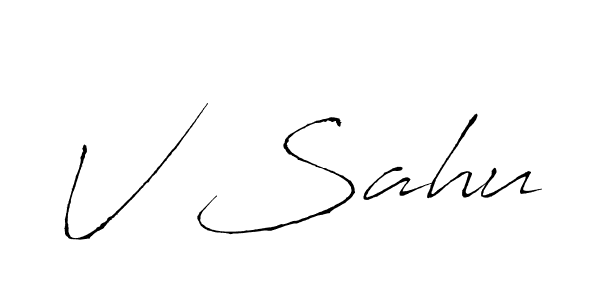 Also You can easily find your signature by using the search form. We will create V Sahu name handwritten signature images for you free of cost using Antro_Vectra sign style. V Sahu signature style 6 images and pictures png