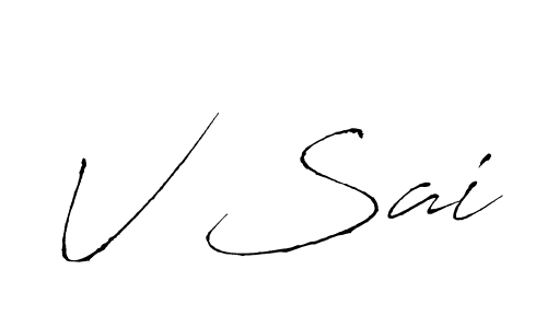 Design your own signature with our free online signature maker. With this signature software, you can create a handwritten (Antro_Vectra) signature for name V Sai. V Sai signature style 6 images and pictures png