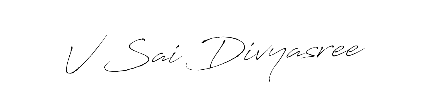 You should practise on your own different ways (Antro_Vectra) to write your name (V Sai Divyasree) in signature. don't let someone else do it for you. V Sai Divyasree signature style 6 images and pictures png