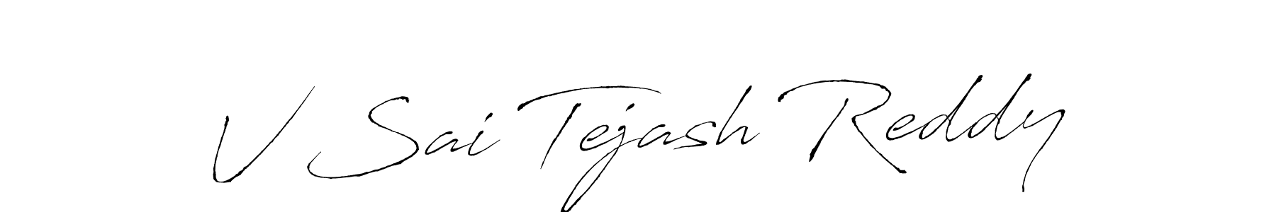 Make a beautiful signature design for name V Sai Tejash Reddy. With this signature (Antro_Vectra) style, you can create a handwritten signature for free. V Sai Tejash Reddy signature style 6 images and pictures png