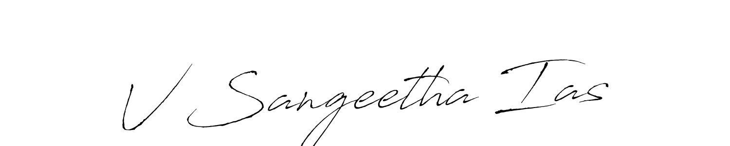 V Sangeetha Ias stylish signature style. Best Handwritten Sign (Antro_Vectra) for my name. Handwritten Signature Collection Ideas for my name V Sangeetha Ias. V Sangeetha Ias signature style 6 images and pictures png