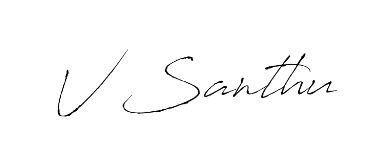 Also we have V Santhu name is the best signature style. Create professional handwritten signature collection using Antro_Vectra autograph style. V Santhu signature style 6 images and pictures png