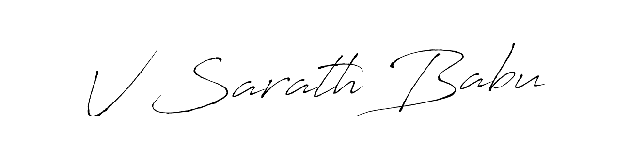 Use a signature maker to create a handwritten signature online. With this signature software, you can design (Antro_Vectra) your own signature for name V Sarath Babu. V Sarath Babu signature style 6 images and pictures png