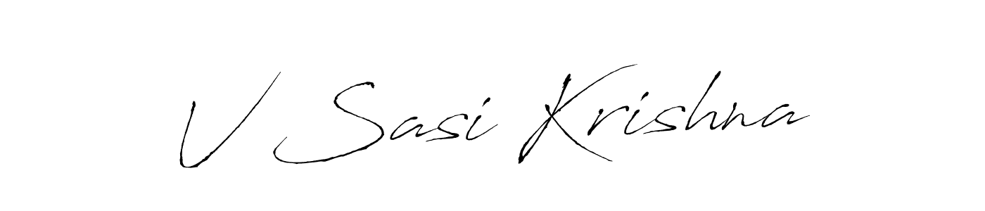 Use a signature maker to create a handwritten signature online. With this signature software, you can design (Antro_Vectra) your own signature for name V Sasi Krishna. V Sasi Krishna signature style 6 images and pictures png