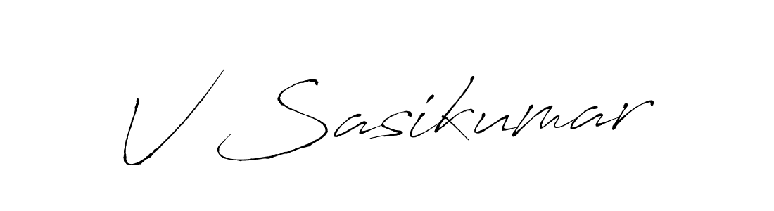 Use a signature maker to create a handwritten signature online. With this signature software, you can design (Antro_Vectra) your own signature for name V Sasikumar. V Sasikumar signature style 6 images and pictures png