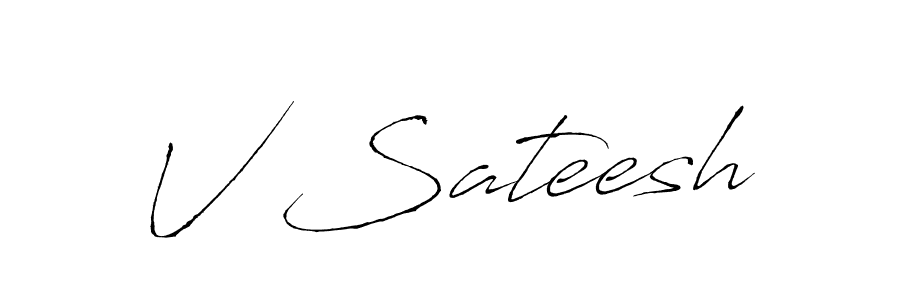 Antro_Vectra is a professional signature style that is perfect for those who want to add a touch of class to their signature. It is also a great choice for those who want to make their signature more unique. Get V Sateesh name to fancy signature for free. V Sateesh signature style 6 images and pictures png