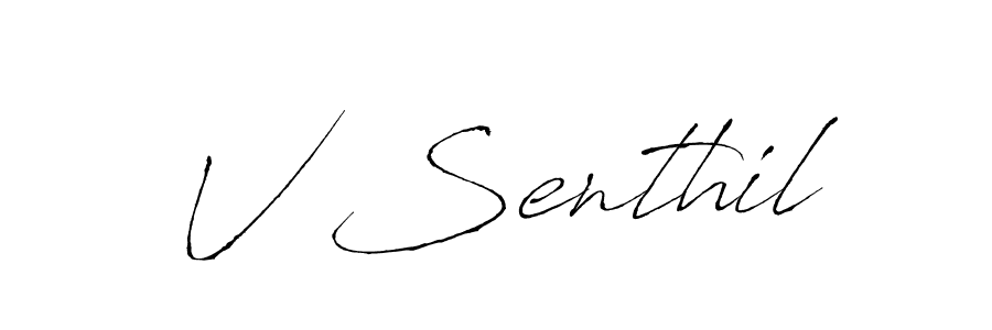 Use a signature maker to create a handwritten signature online. With this signature software, you can design (Antro_Vectra) your own signature for name V Senthil. V Senthil signature style 6 images and pictures png