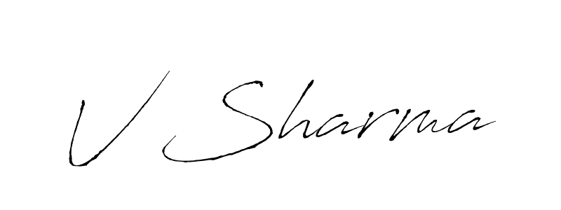 Use a signature maker to create a handwritten signature online. With this signature software, you can design (Antro_Vectra) your own signature for name V Sharma. V Sharma signature style 6 images and pictures png