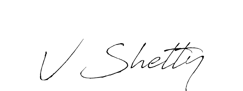Also we have V Shetty name is the best signature style. Create professional handwritten signature collection using Antro_Vectra autograph style. V Shetty signature style 6 images and pictures png