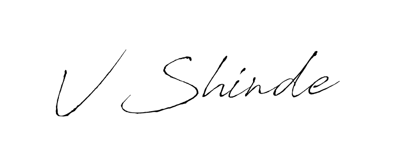 if you are searching for the best signature style for your name V Shinde. so please give up your signature search. here we have designed multiple signature styles  using Antro_Vectra. V Shinde signature style 6 images and pictures png