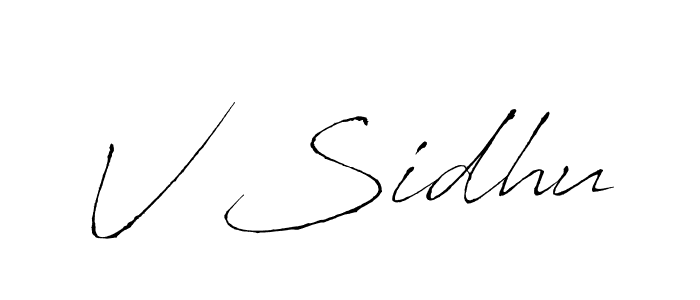 Create a beautiful signature design for name V Sidhu. With this signature (Antro_Vectra) fonts, you can make a handwritten signature for free. V Sidhu signature style 6 images and pictures png