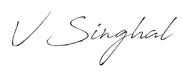 How to make V Singhal name signature. Use Antro_Vectra style for creating short signs online. This is the latest handwritten sign. V Singhal signature style 6 images and pictures png