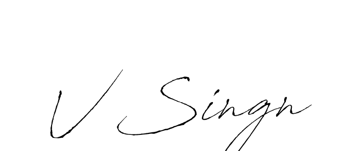 How to make V Singn signature? Antro_Vectra is a professional autograph style. Create handwritten signature for V Singn name. V Singn signature style 6 images and pictures png