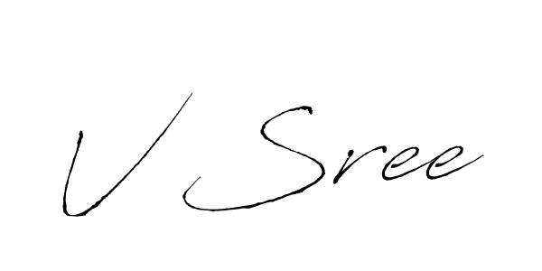 Create a beautiful signature design for name V Sree. With this signature (Antro_Vectra) fonts, you can make a handwritten signature for free. V Sree signature style 6 images and pictures png