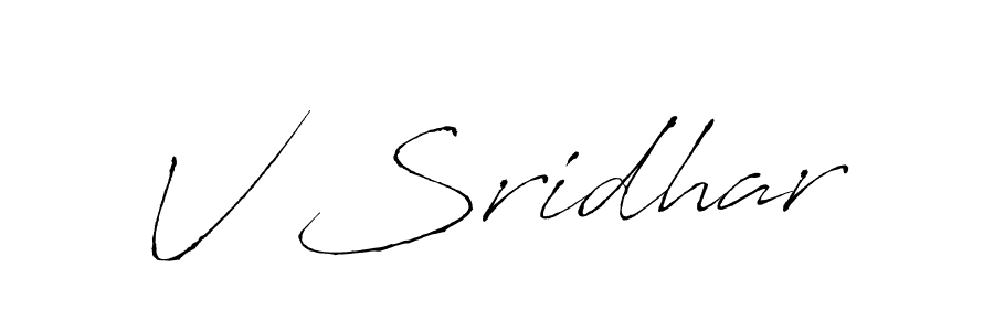 Use a signature maker to create a handwritten signature online. With this signature software, you can design (Antro_Vectra) your own signature for name V Sridhar. V Sridhar signature style 6 images and pictures png