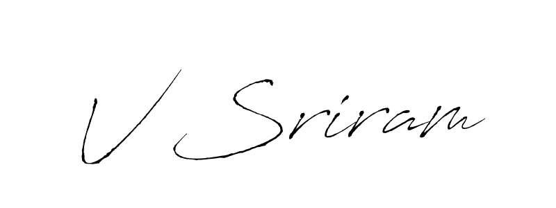 Similarly Antro_Vectra is the best handwritten signature design. Signature creator online .You can use it as an online autograph creator for name V Sriram. V Sriram signature style 6 images and pictures png