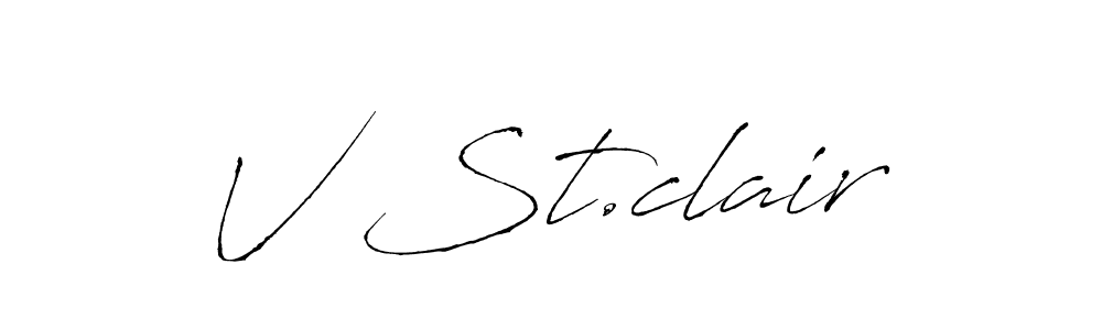 Antro_Vectra is a professional signature style that is perfect for those who want to add a touch of class to their signature. It is also a great choice for those who want to make their signature more unique. Get V St.clair name to fancy signature for free. V St.clair signature style 6 images and pictures png