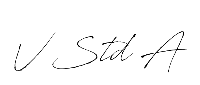You can use this online signature creator to create a handwritten signature for the name V Std A. This is the best online autograph maker. V Std A signature style 6 images and pictures png