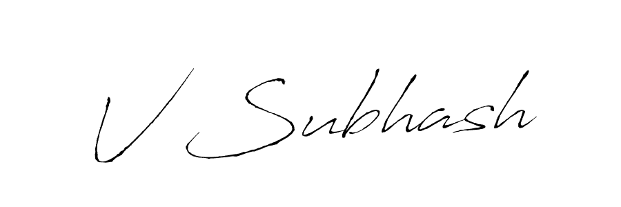 Make a beautiful signature design for name V Subhash. With this signature (Antro_Vectra) style, you can create a handwritten signature for free. V Subhash signature style 6 images and pictures png