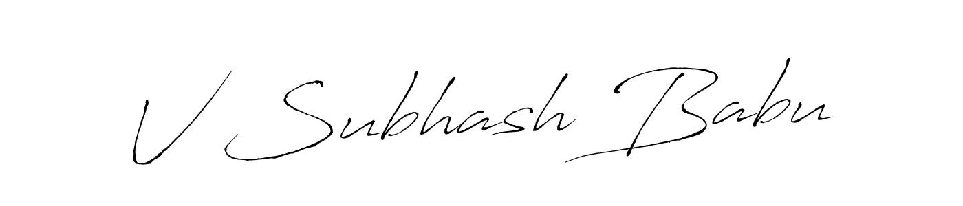 It looks lik you need a new signature style for name V Subhash Babu. Design unique handwritten (Antro_Vectra) signature with our free signature maker in just a few clicks. V Subhash Babu signature style 6 images and pictures png