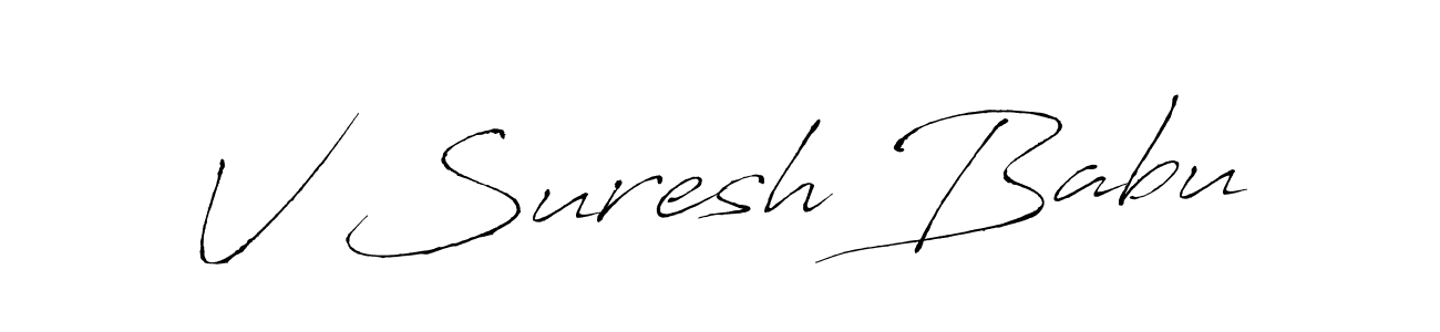 Similarly Antro_Vectra is the best handwritten signature design. Signature creator online .You can use it as an online autograph creator for name V Suresh Babu. V Suresh Babu signature style 6 images and pictures png